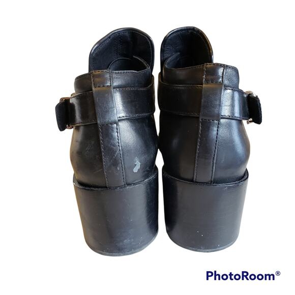 Rachel Zoe Boots Ankle Womens 8.5 Liam Buckle Leather Moto Pointed Toe Booties - Picture 3 of 12